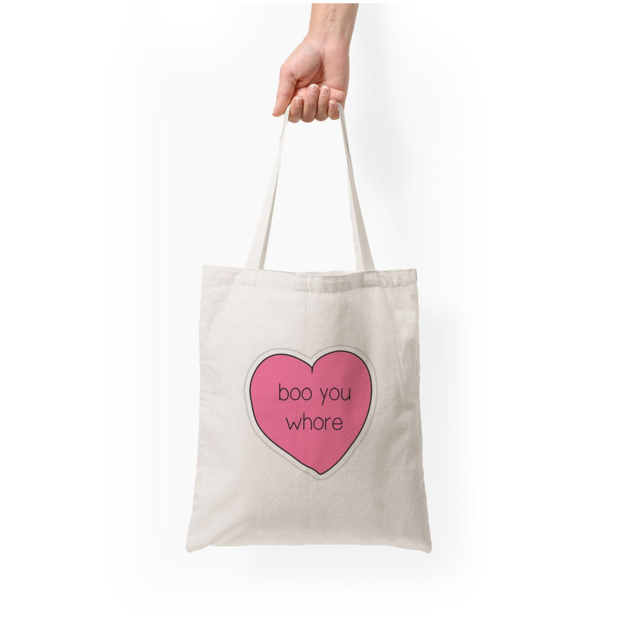 Boo You Whore - Heart - Mean Girls Tote Bag