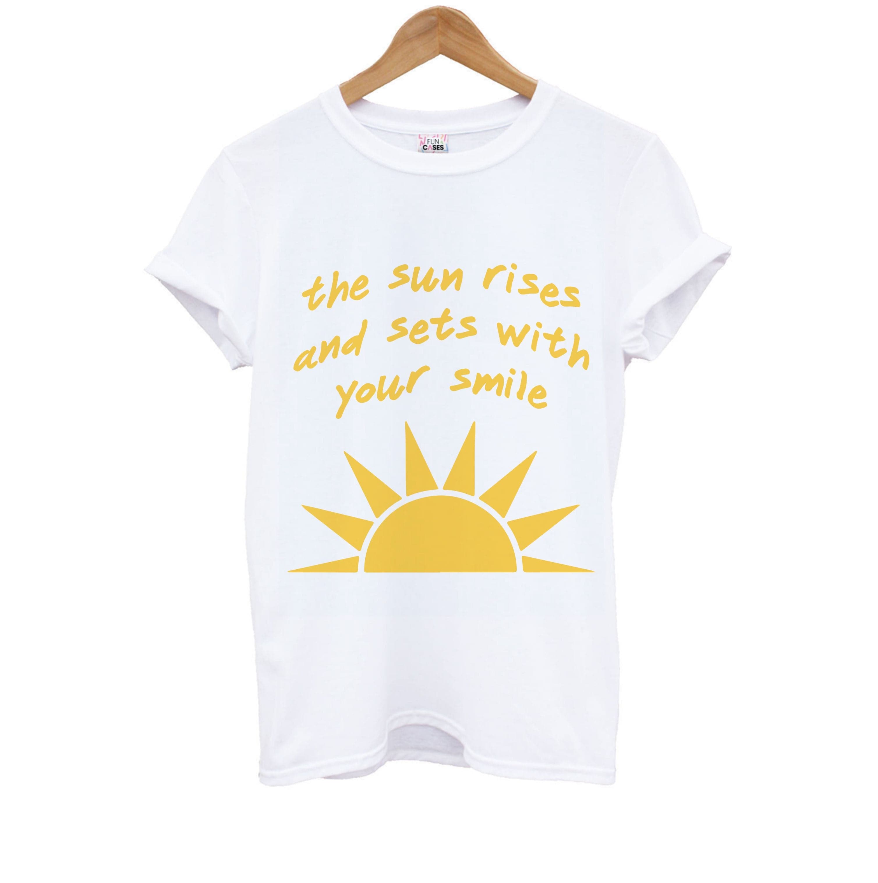 The Sun Rises And Sets With Your Smile Kids T-Shirt