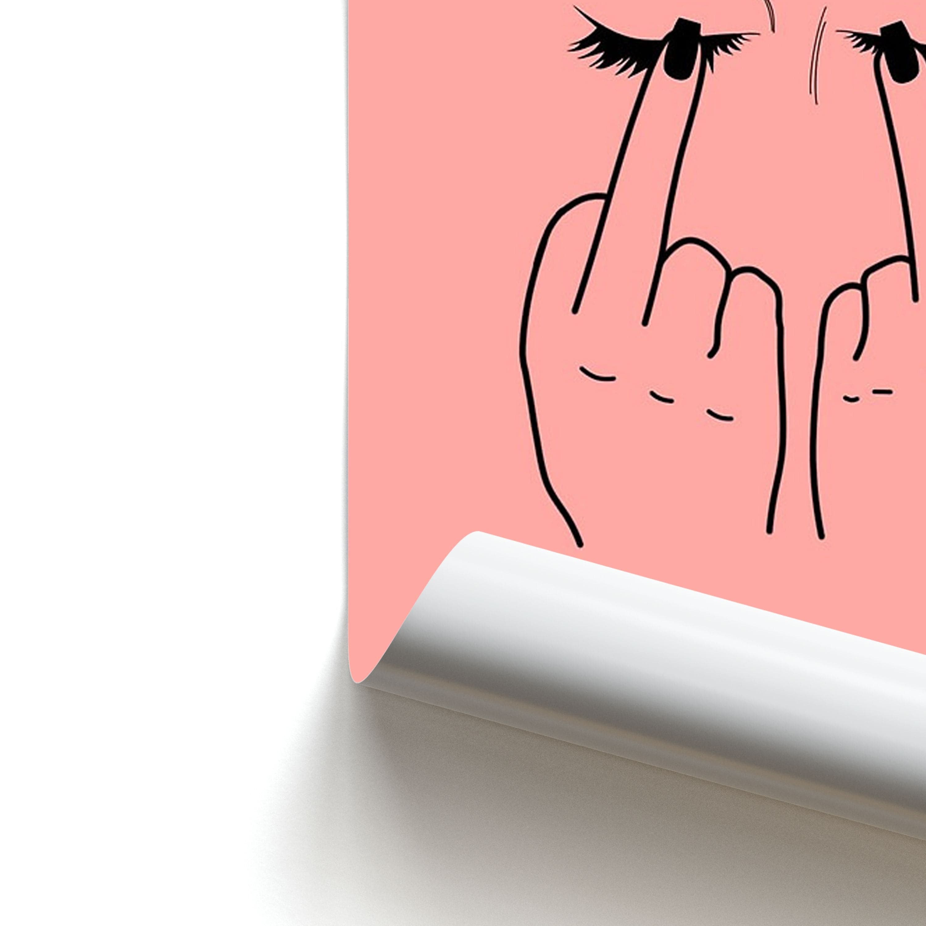 Middle Finger Eyes Poster