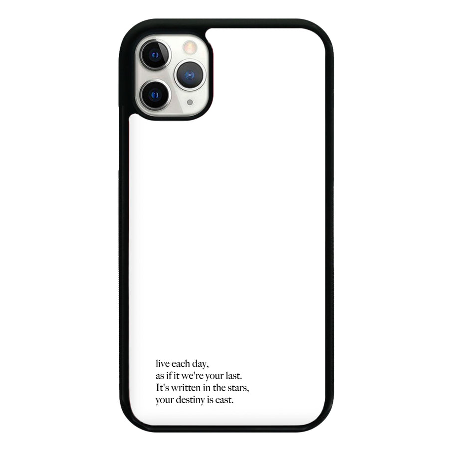 Live Each Day As If It We're Your Last - Elvis Phone Case