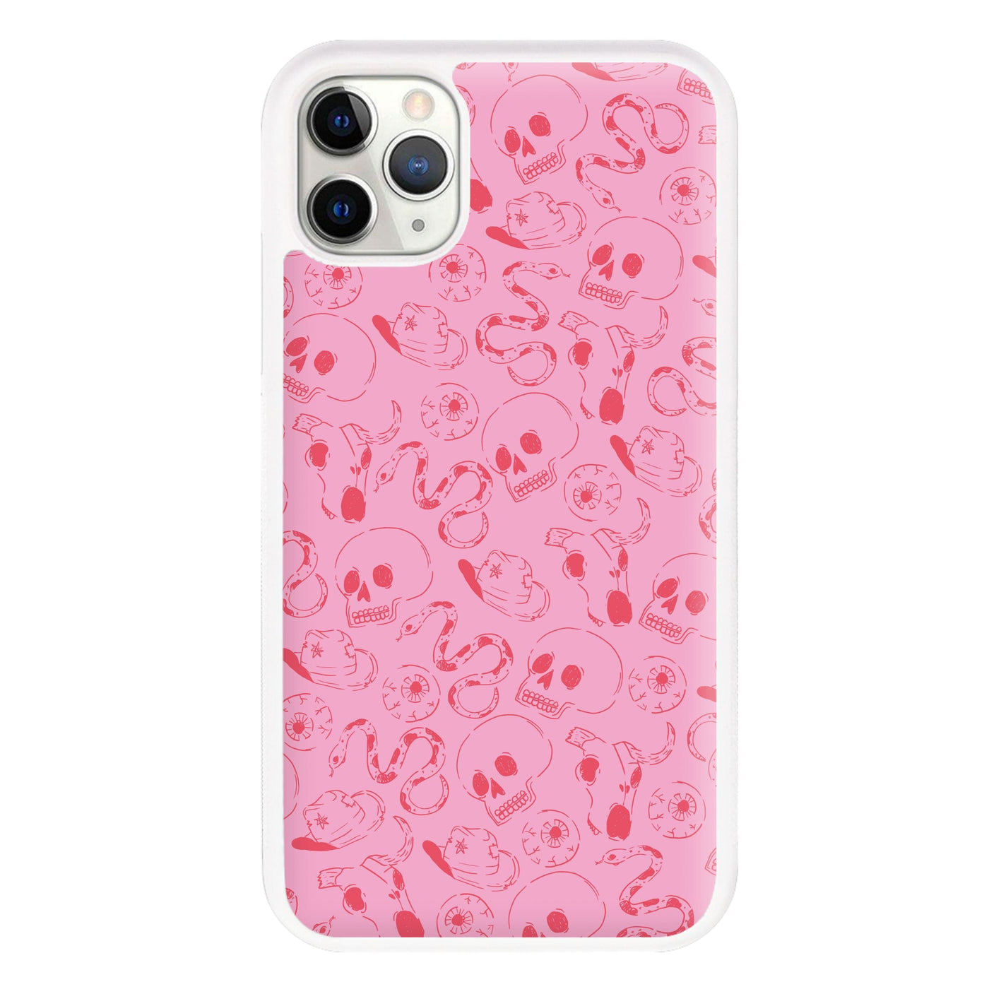 Pink Snakes And Skulls - Western  Phone Case