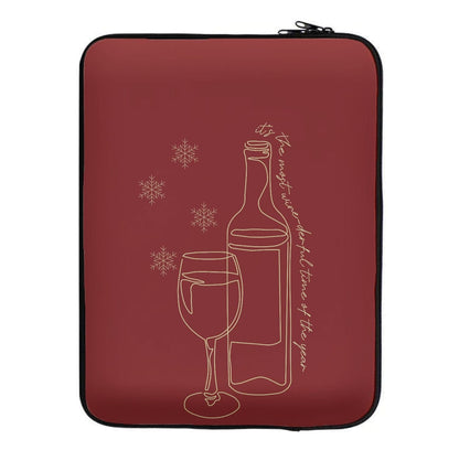 The Most Wine-derful Time - Christmas Puns Laptop Sleeve