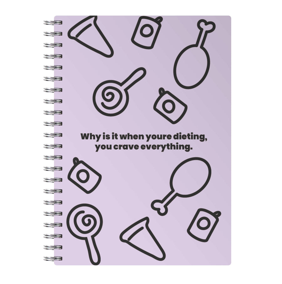 Why is it when youre dieting, you crave evrything - Kim Kardashian Notebook