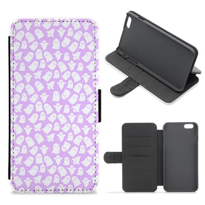 Ghost Pattern Flip / Wallet Phone Case - Fun Cases