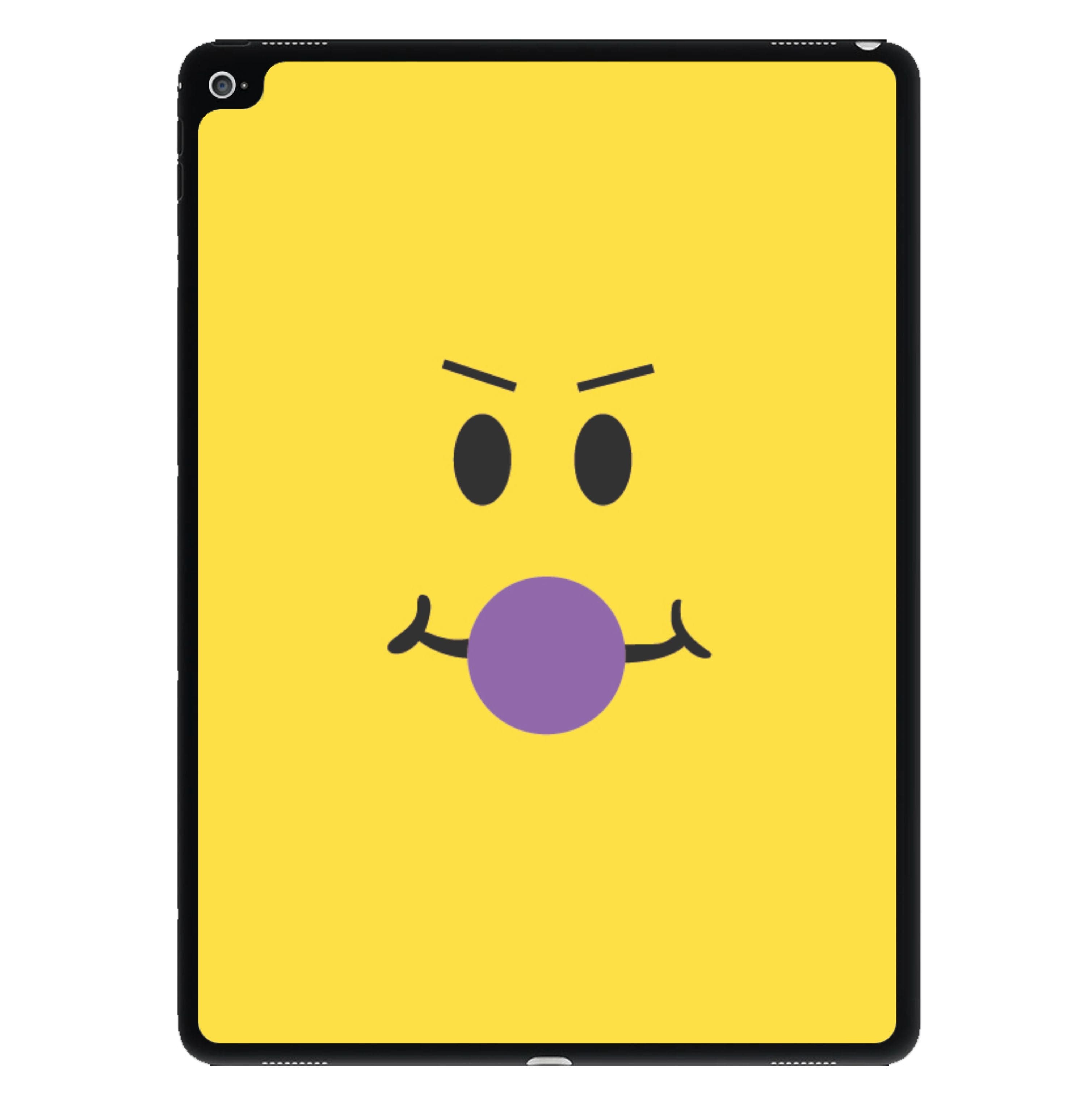 Yellow Face Purple iPad Case