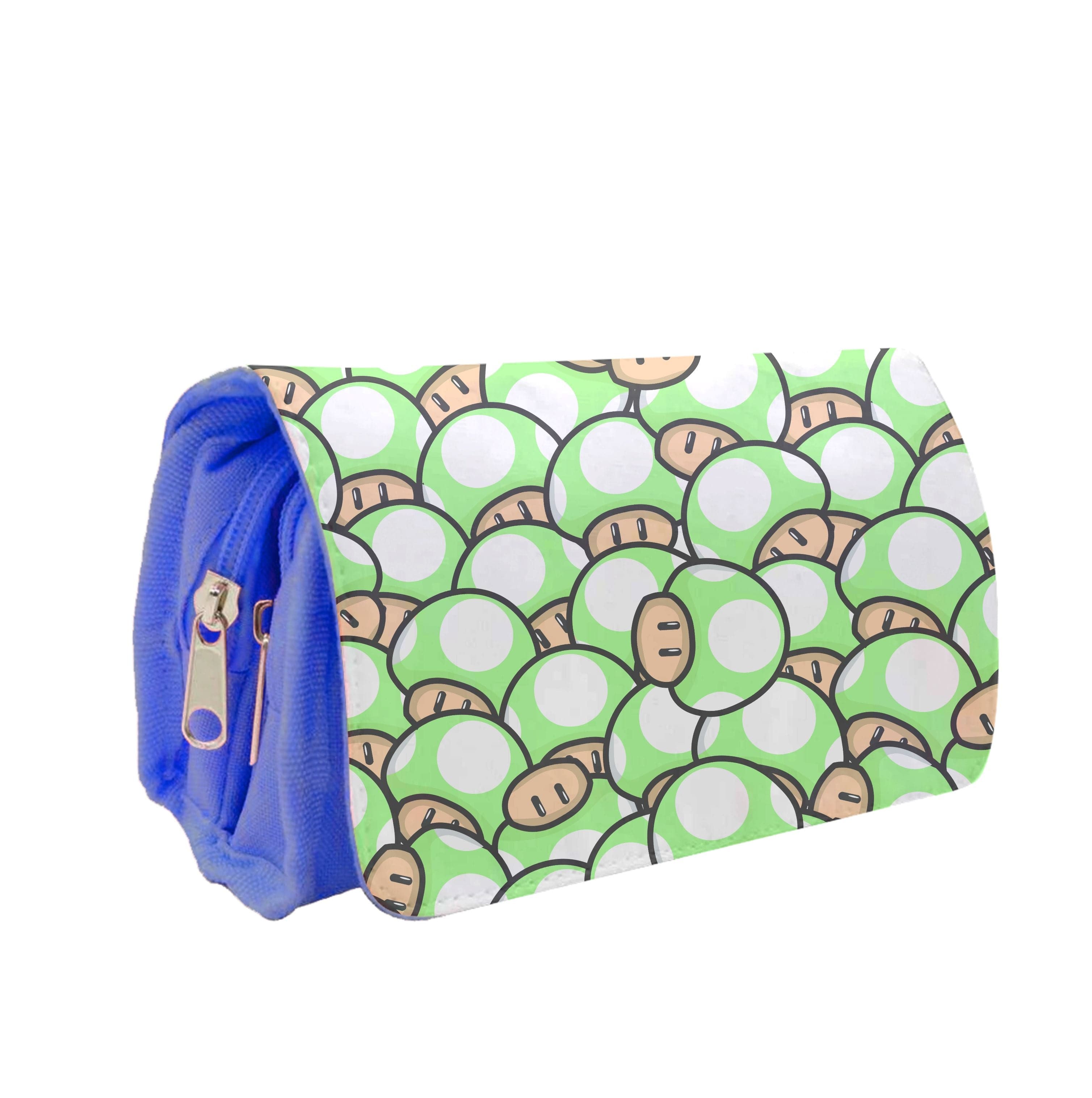 Mushroom Pattern - Light Green Pencil Case