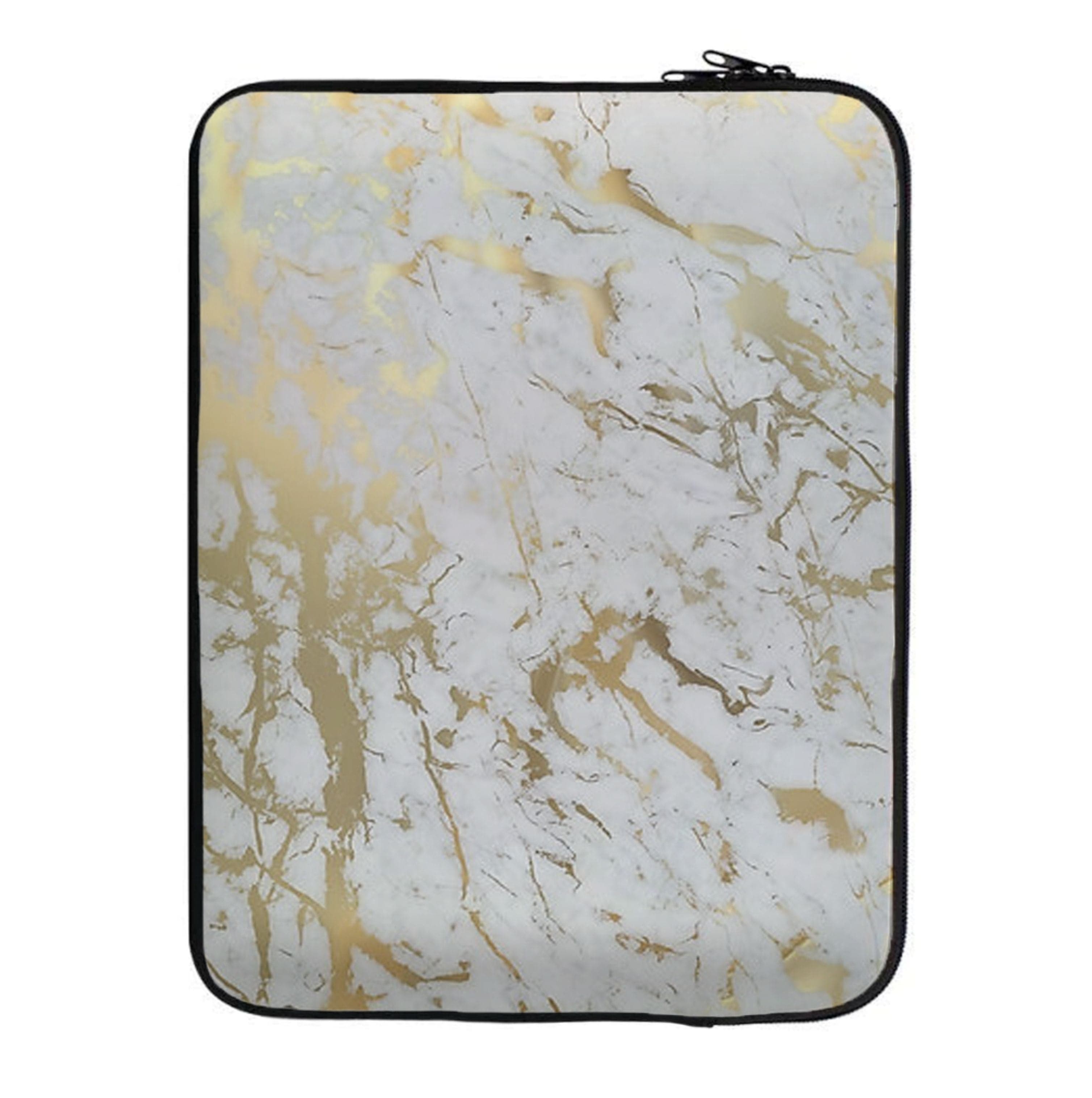 Gold Marble Splatter Laptop Sleeve