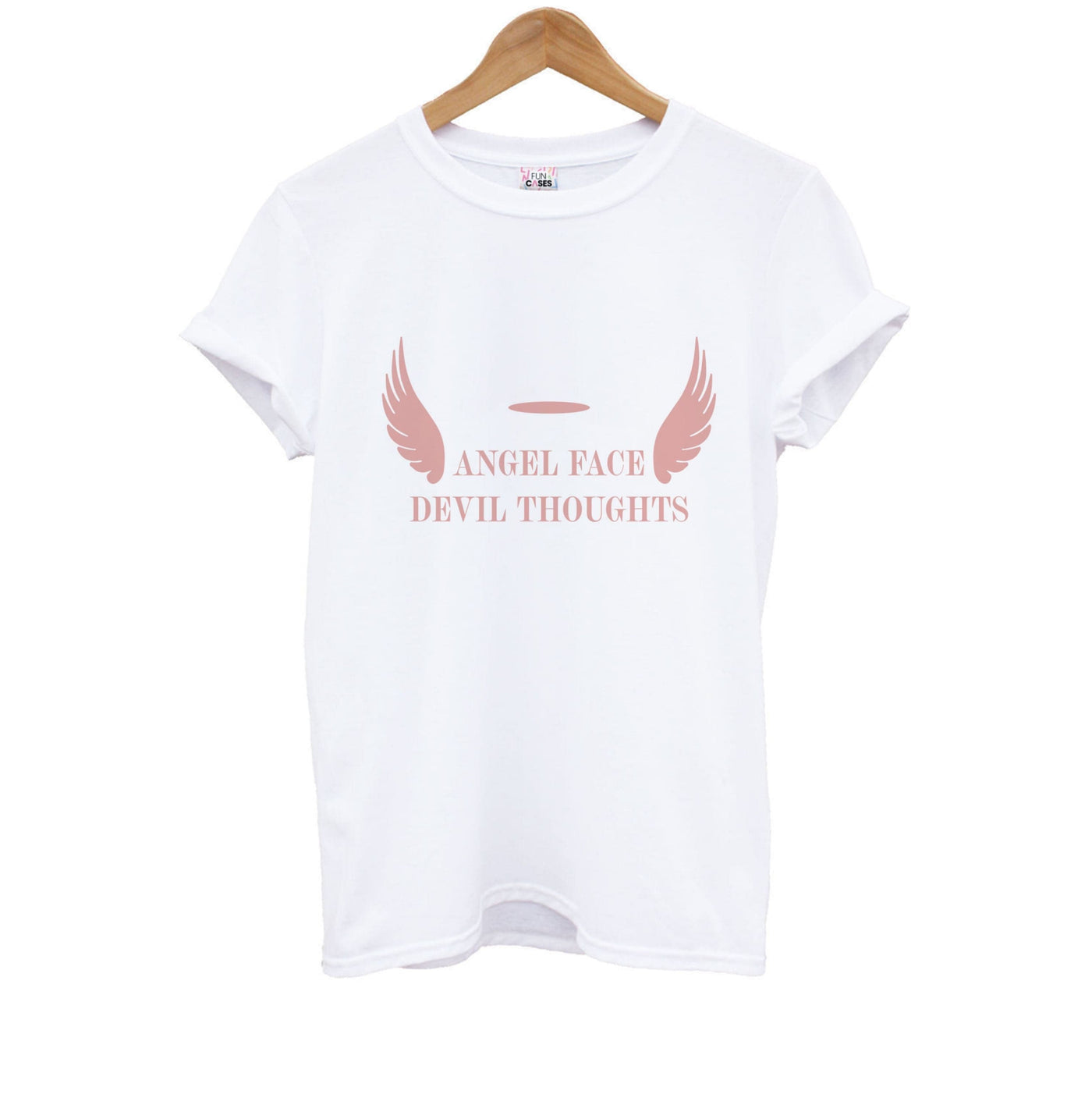 Angel Face Devil Thoughts Kids T-Shirt
