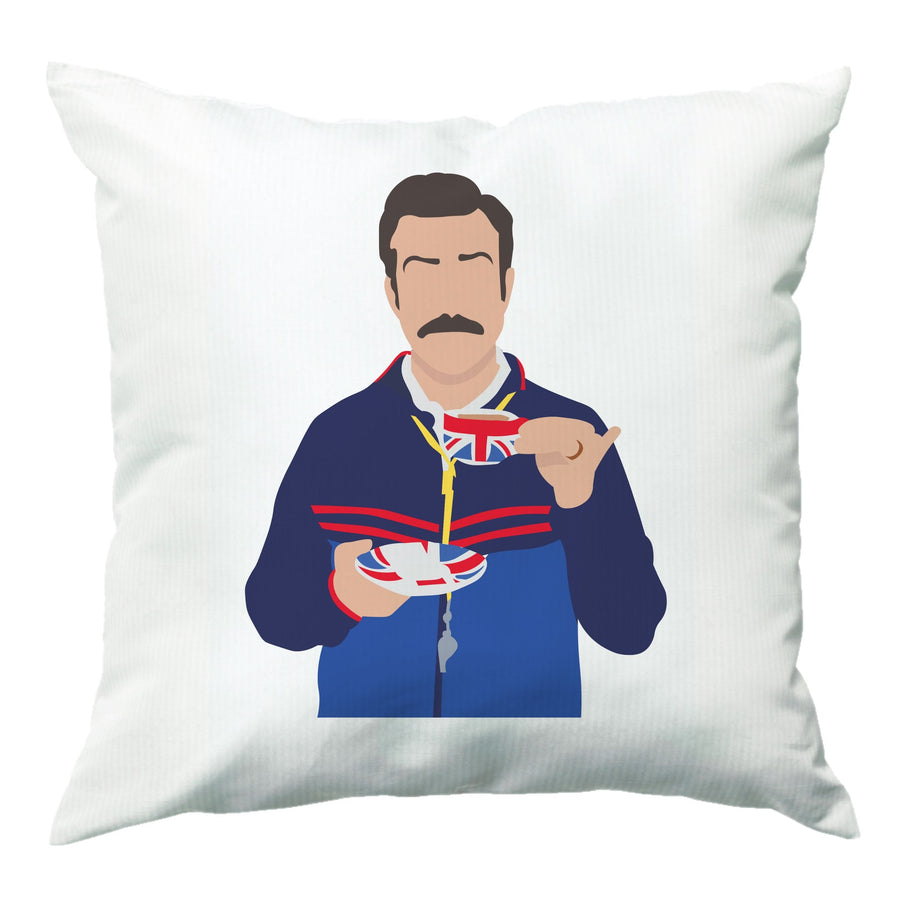 Ted Drinking Tea - Ted Lasso Cushion