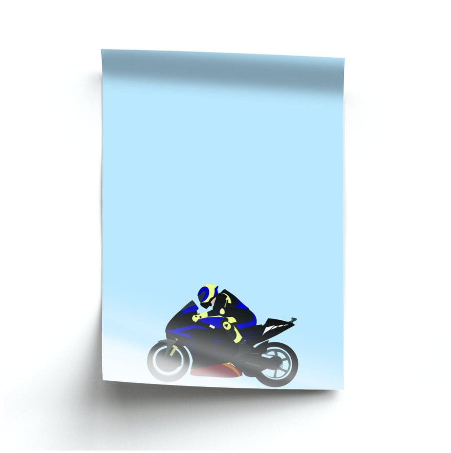 Purple Motorbike - Moto GP Poster