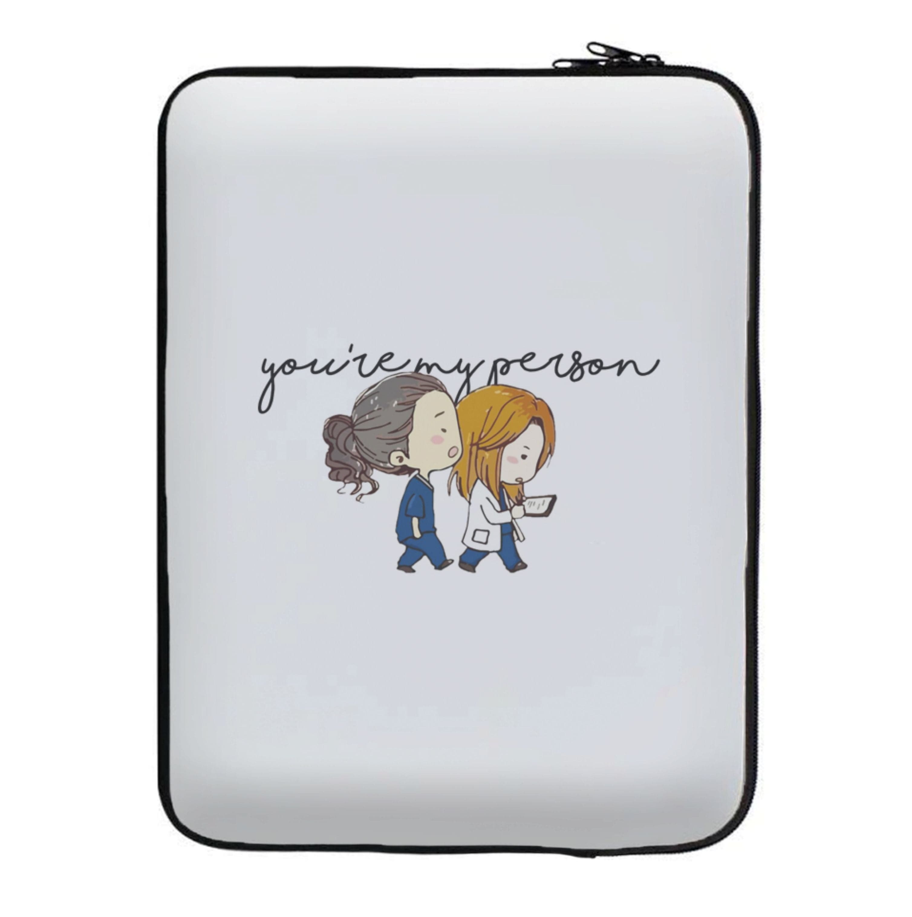 You're My Person Cartoon - Grey's Laptop Sleeve