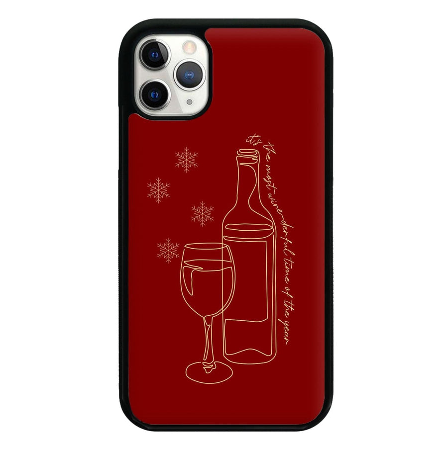 The Most Wine-derful Time - Christmas Puns Phone Case