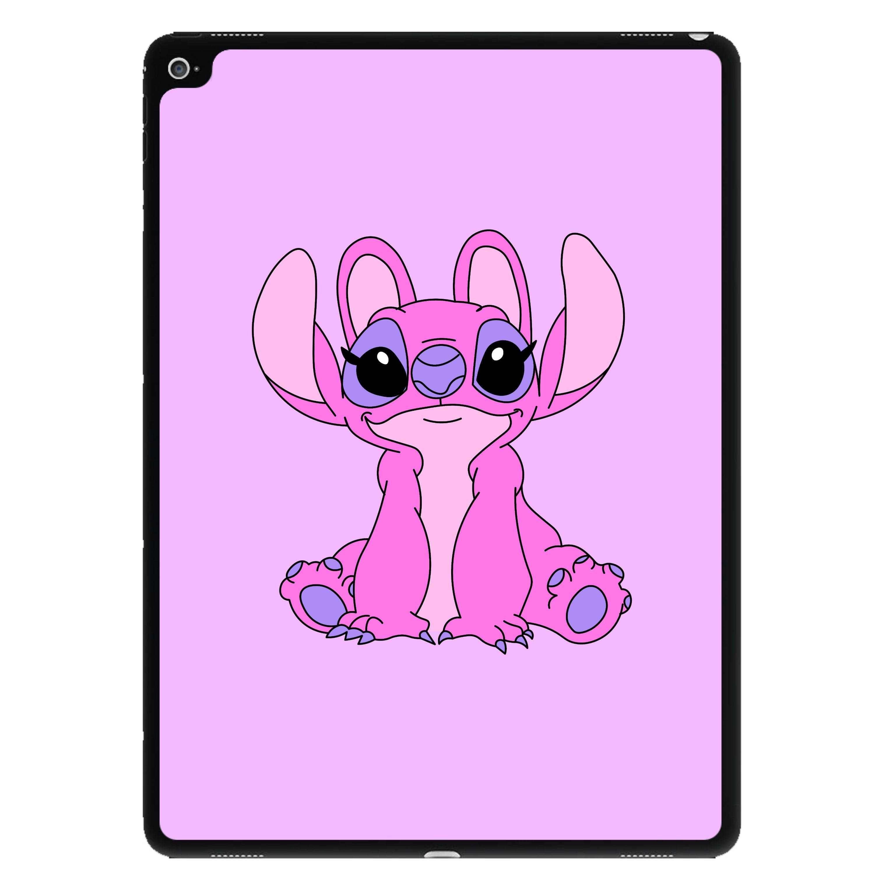 Sitting Down - Pink Alien iPad Case