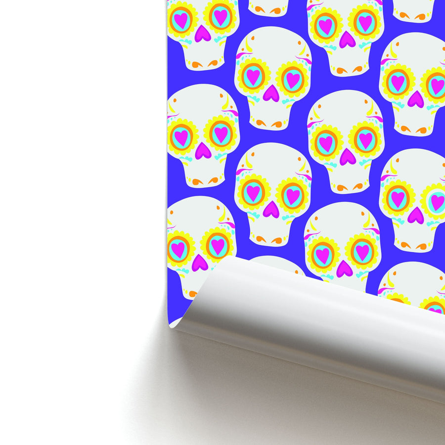 Skull Pattern - Halloween Poster