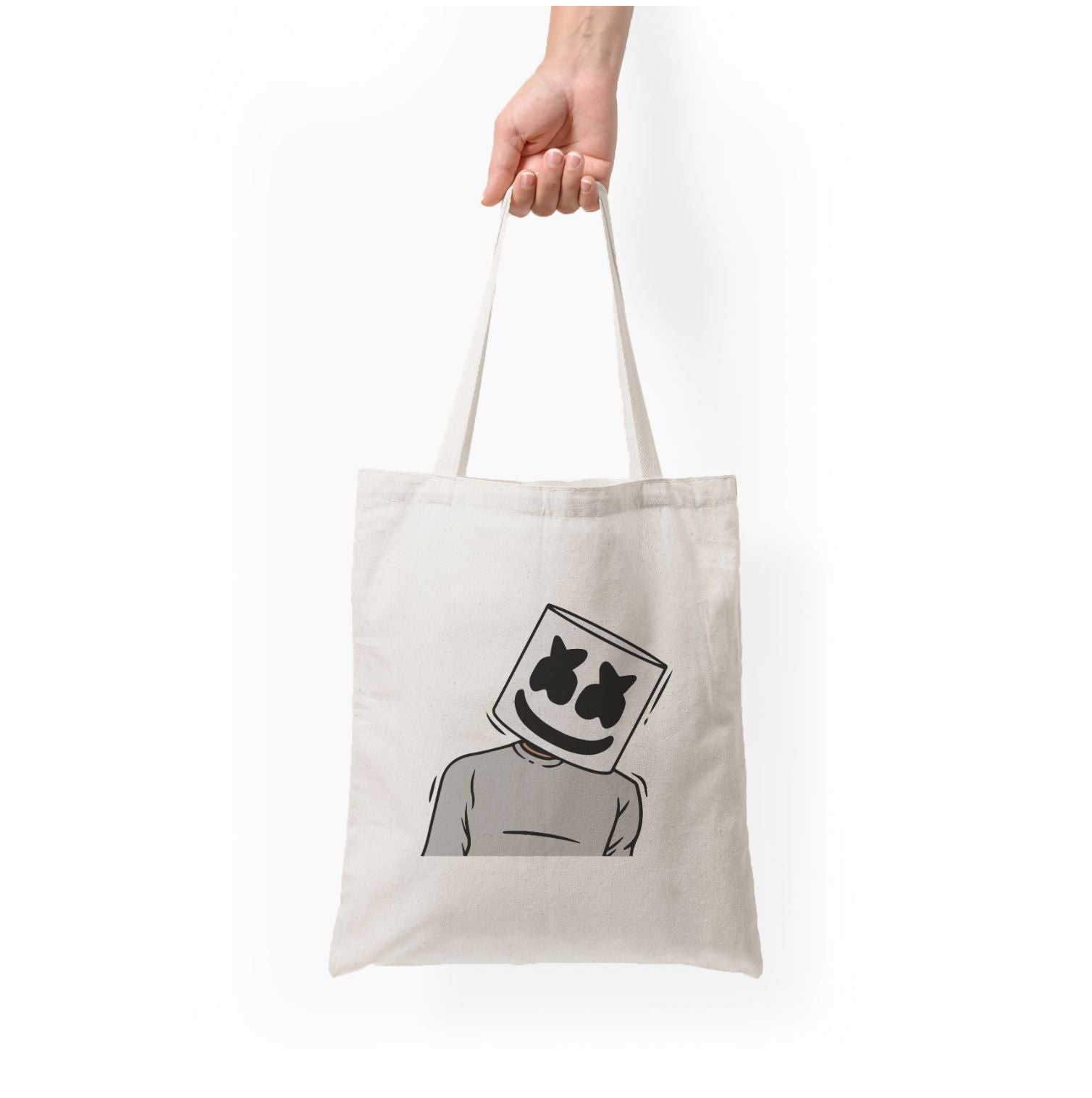 Grey Shirt - White Helmet DJ Tote Bag