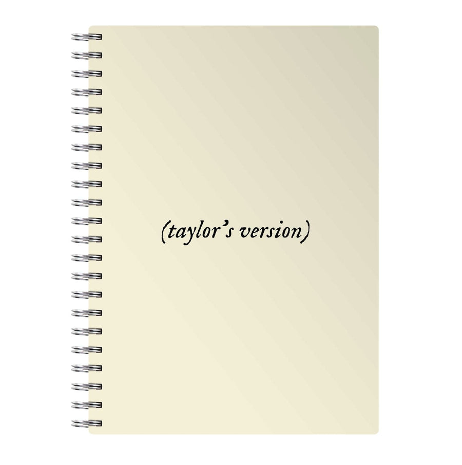 Personalised Taylor's Version Notebook