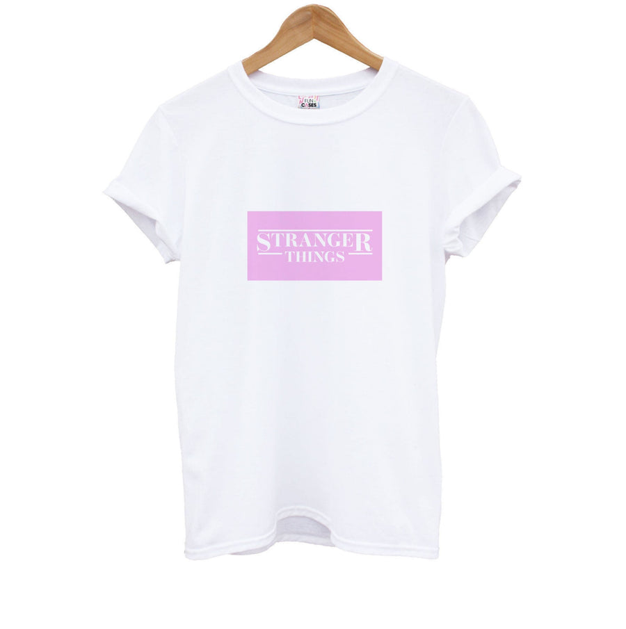 Pink Galaxy Stranger Things Kids T-Shirt