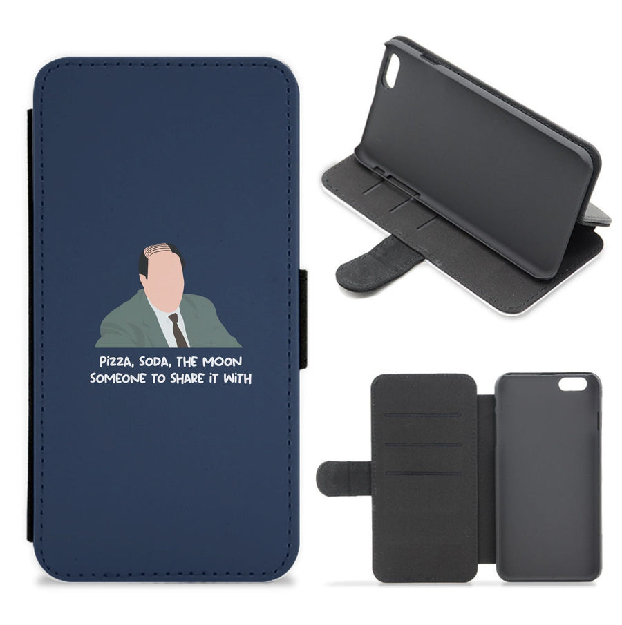 Pizza, Soda, The Moon - The Office Flip / Wallet Phone Case