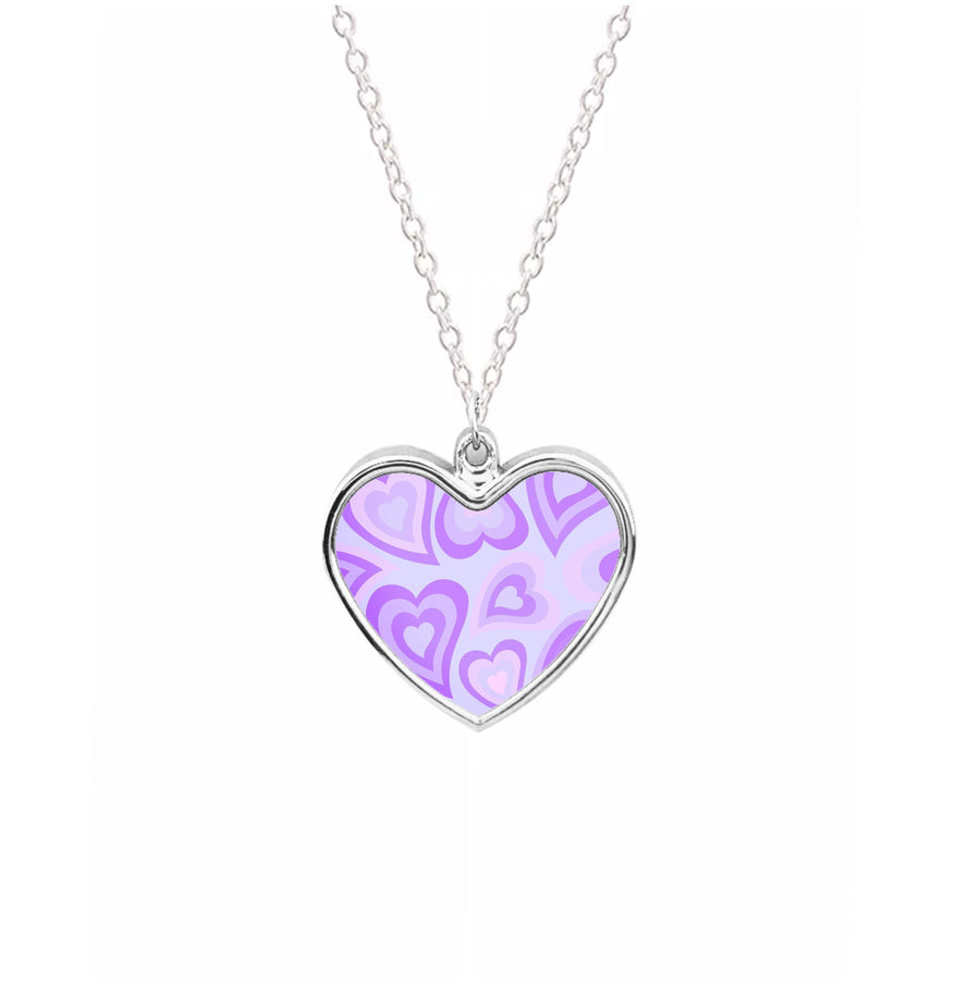 Purple Hearts - Trippy Patterns Necklace