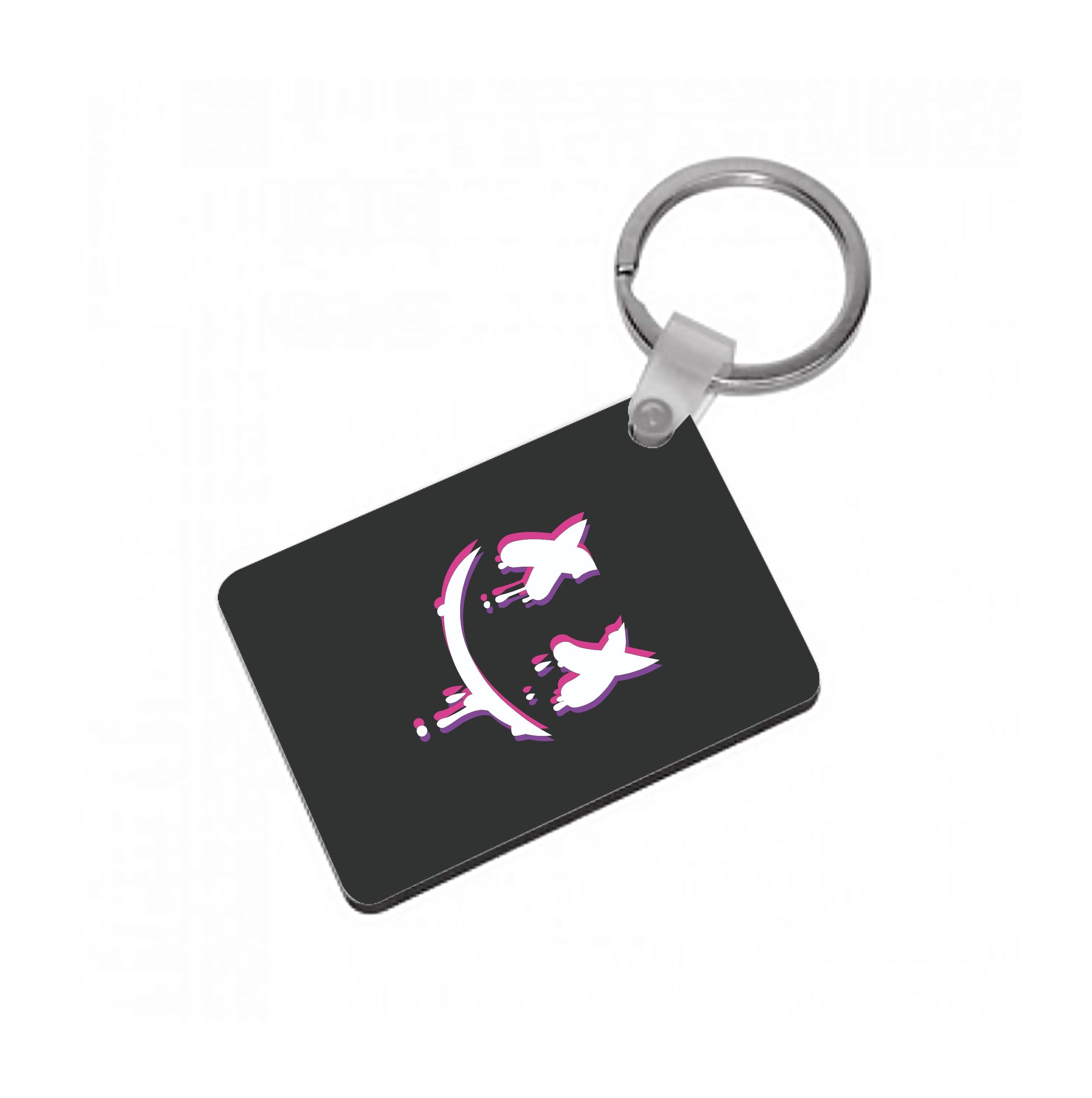 Purple Blur - White Helmet DJ Keyring