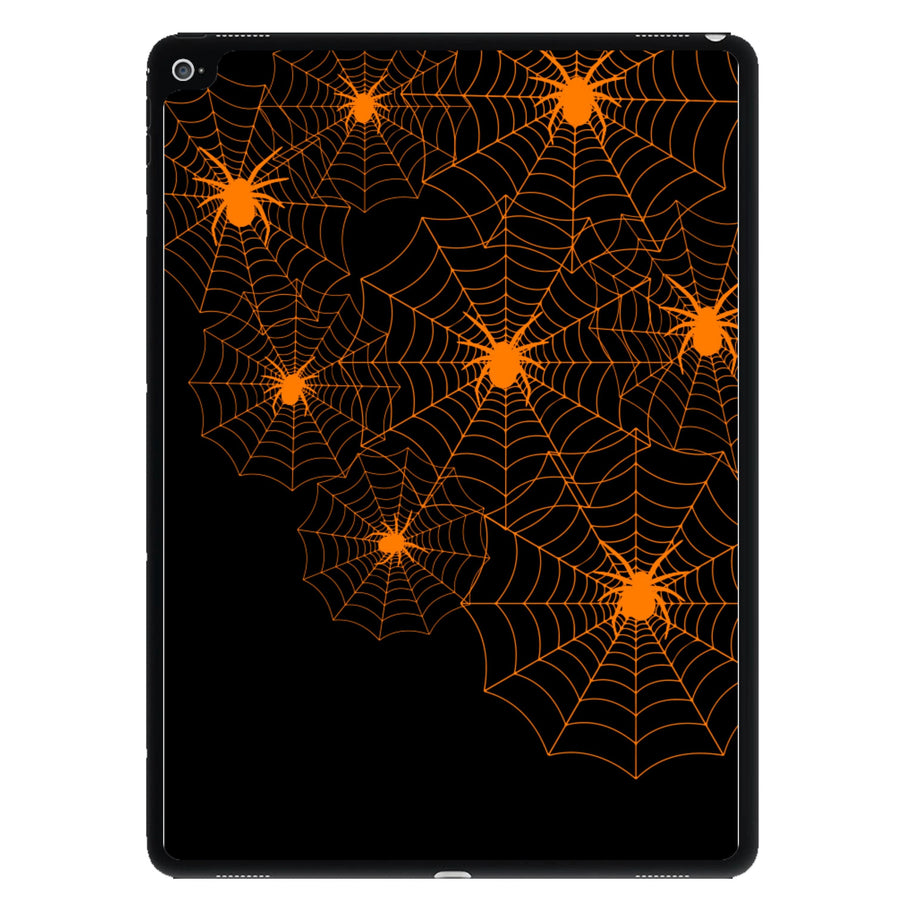 Orange Spider Web  iPad Case