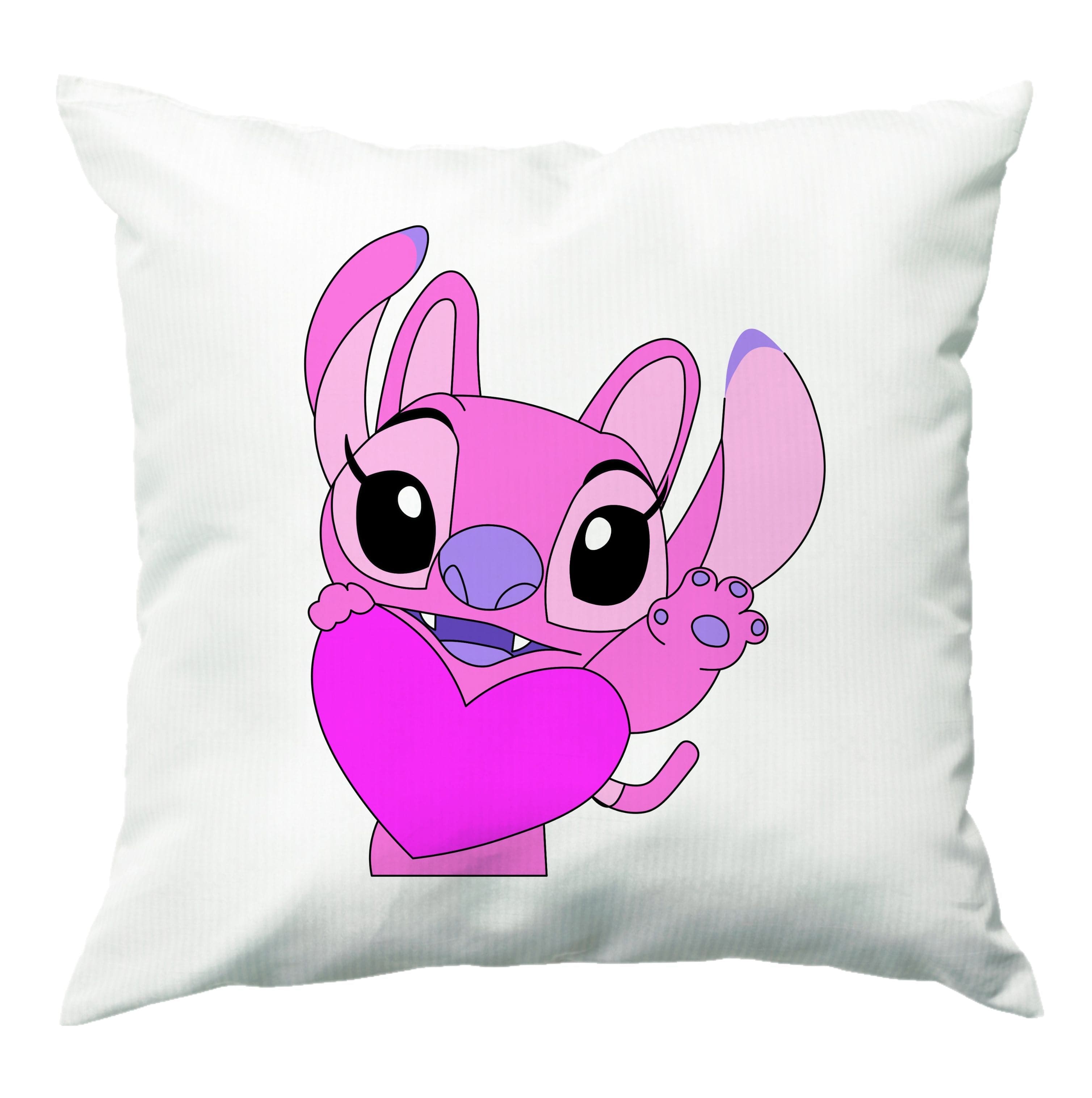 Holding Heart - Pink Alien Cushion