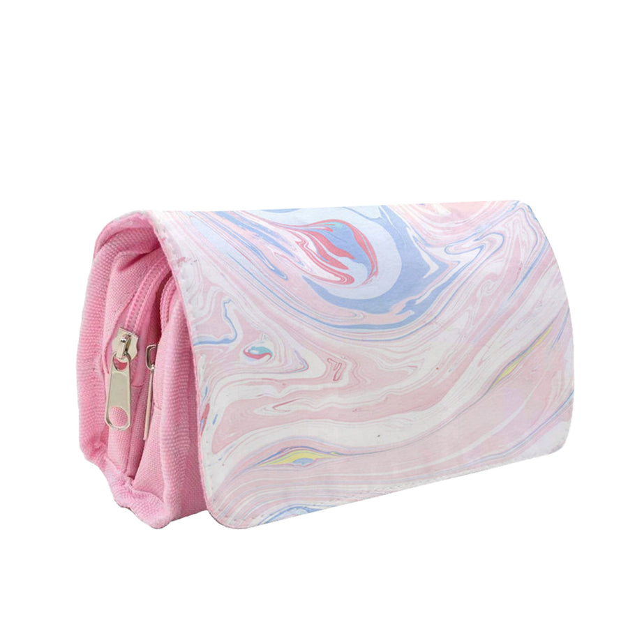 Pink Marble Swirl Pencil Case