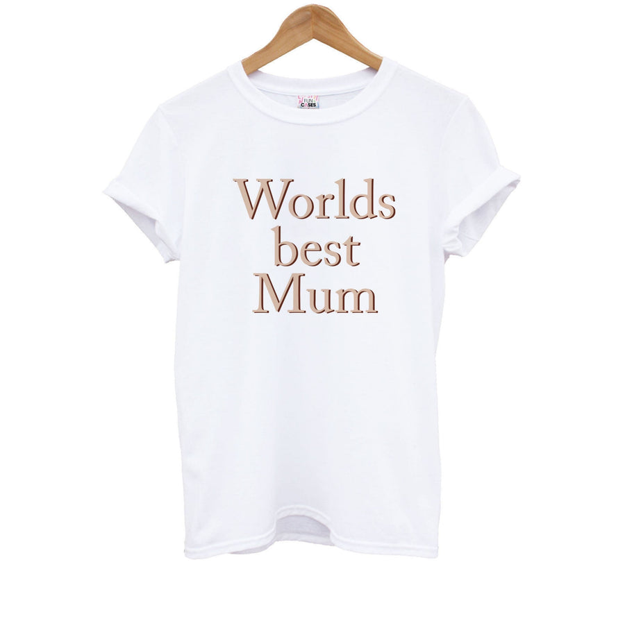 Worlds Best Mum - Floral Mother's Day Kids T-Shirt