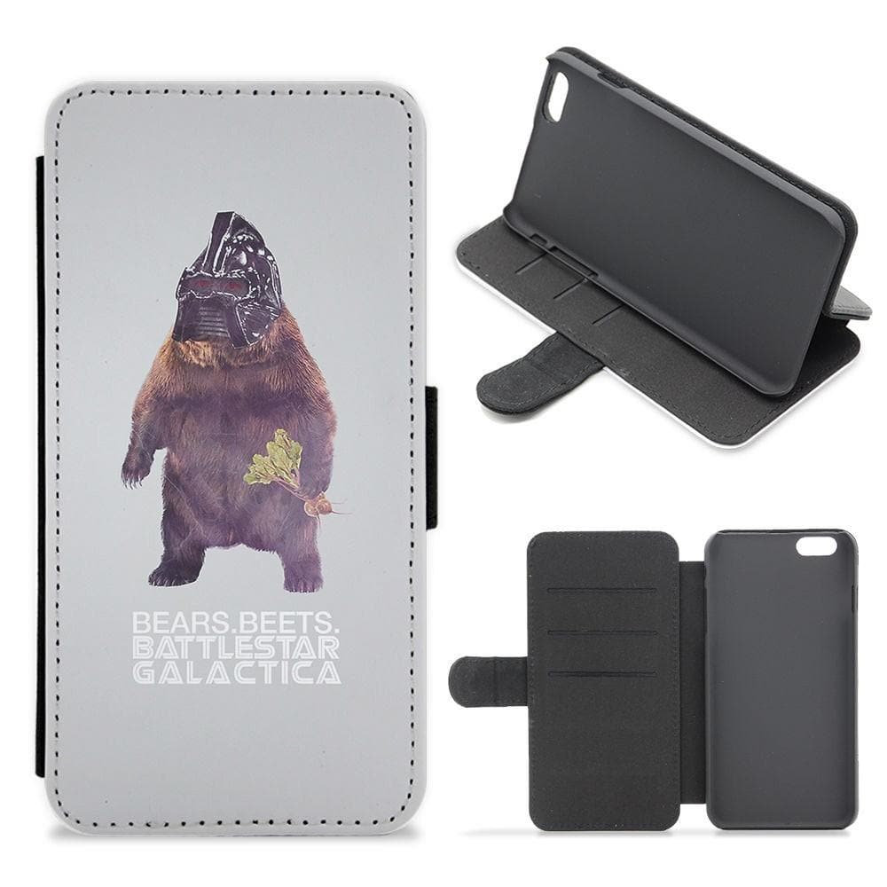 Bears Beets Battlestar Galactica - The Office Flip Wallet Phone Case - Fun Cases