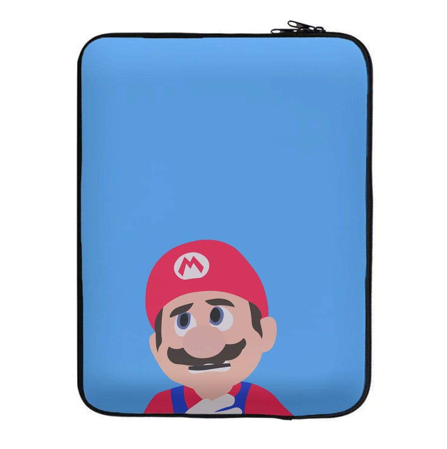 Worried Mario - The Super Mario Bros Laptop Sleeve