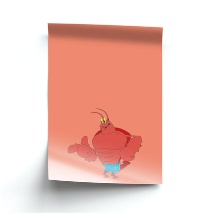 Muscly Mr Krabs Poster