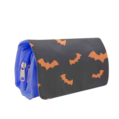 Orange Bat Pencil Case