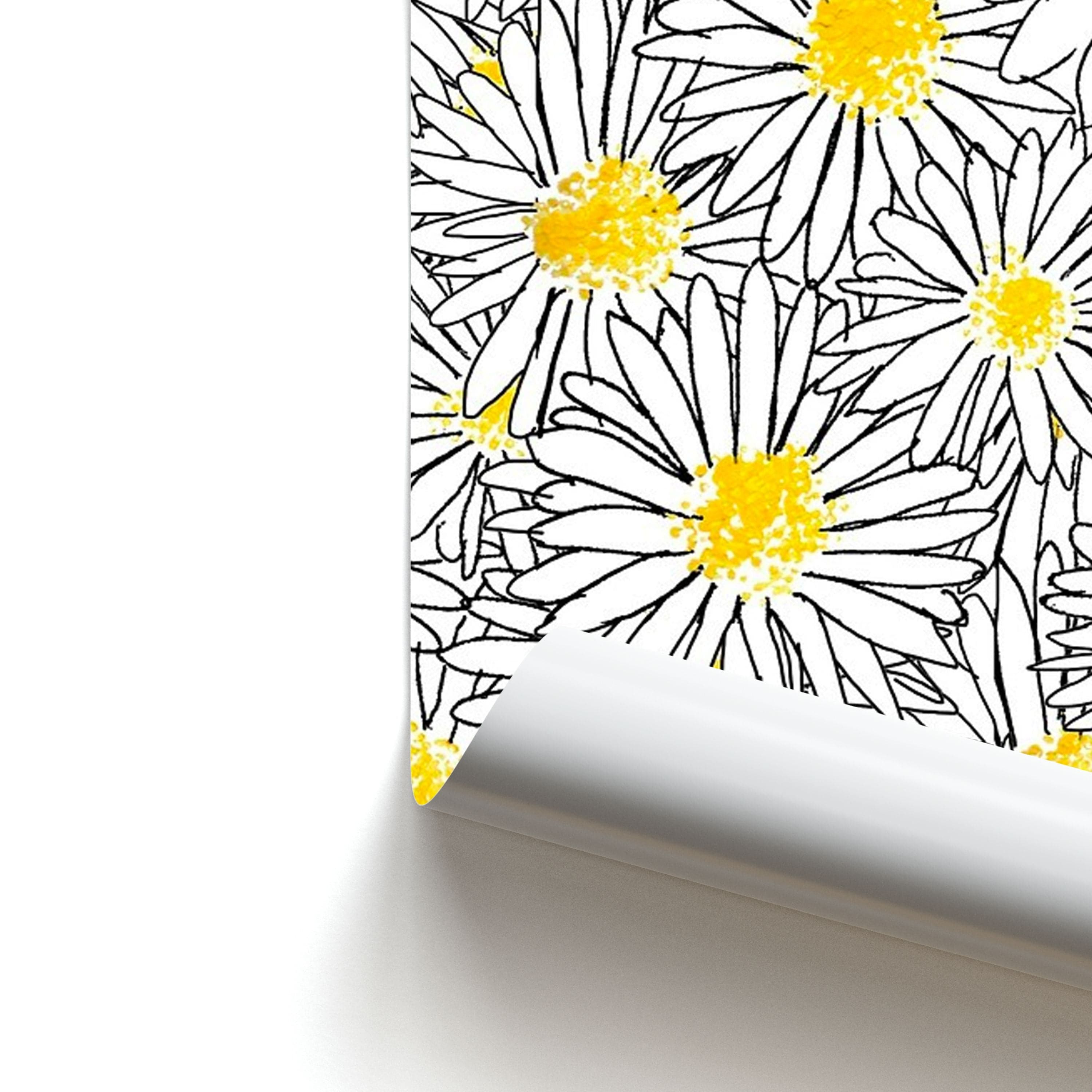 Cute Daisy Pattern Poster