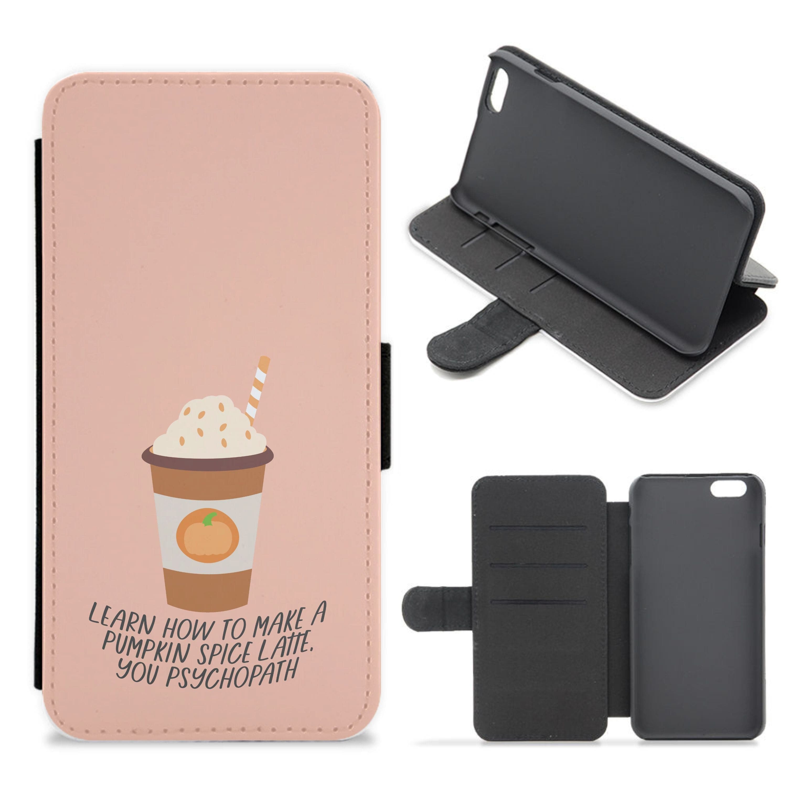 Learn How To Make A Pumpkin Spice Latte - Halloween Queens Flip / Wallet Phone Case