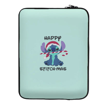 Happy Blue Alienmas - Christmas Laptop Sleeve