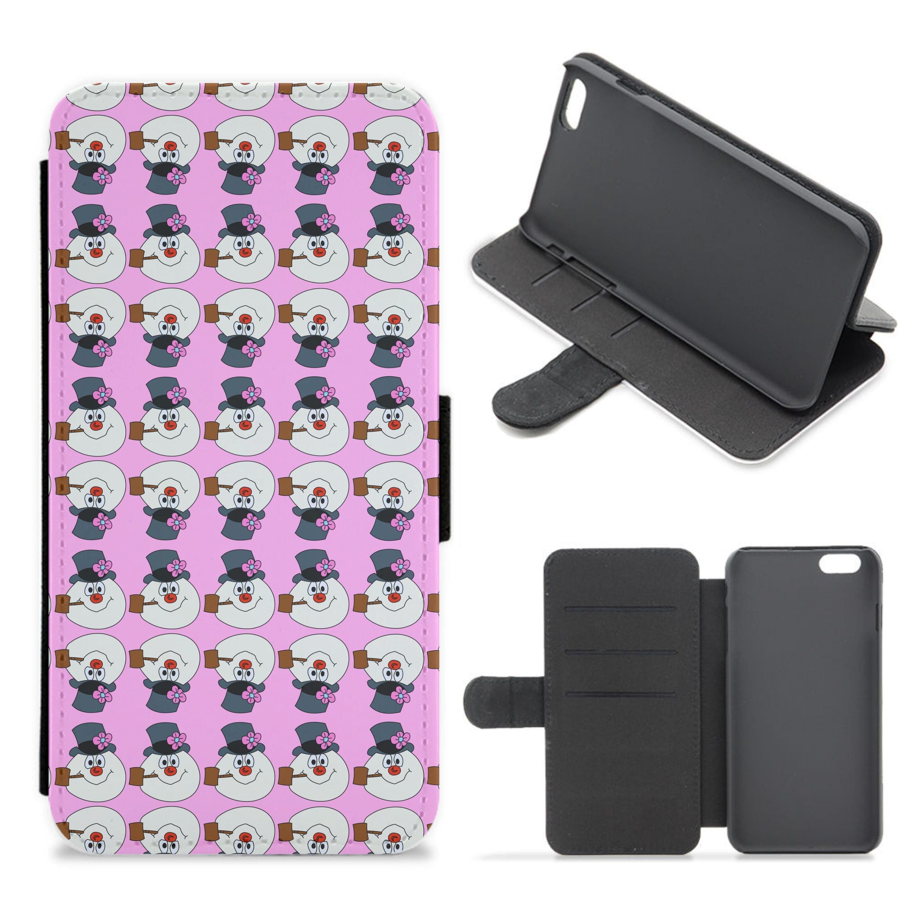 Pattern - Snowman Flip / Wallet Phone Case