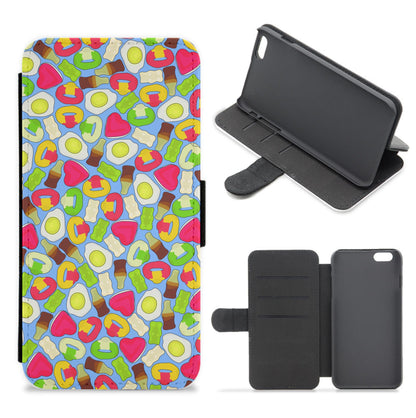 Gummy Sweets - Sweets Patterns Flip / Wallet Phone Case