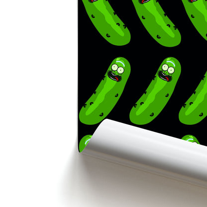 Pickle Rick Pattern - RAM Poster