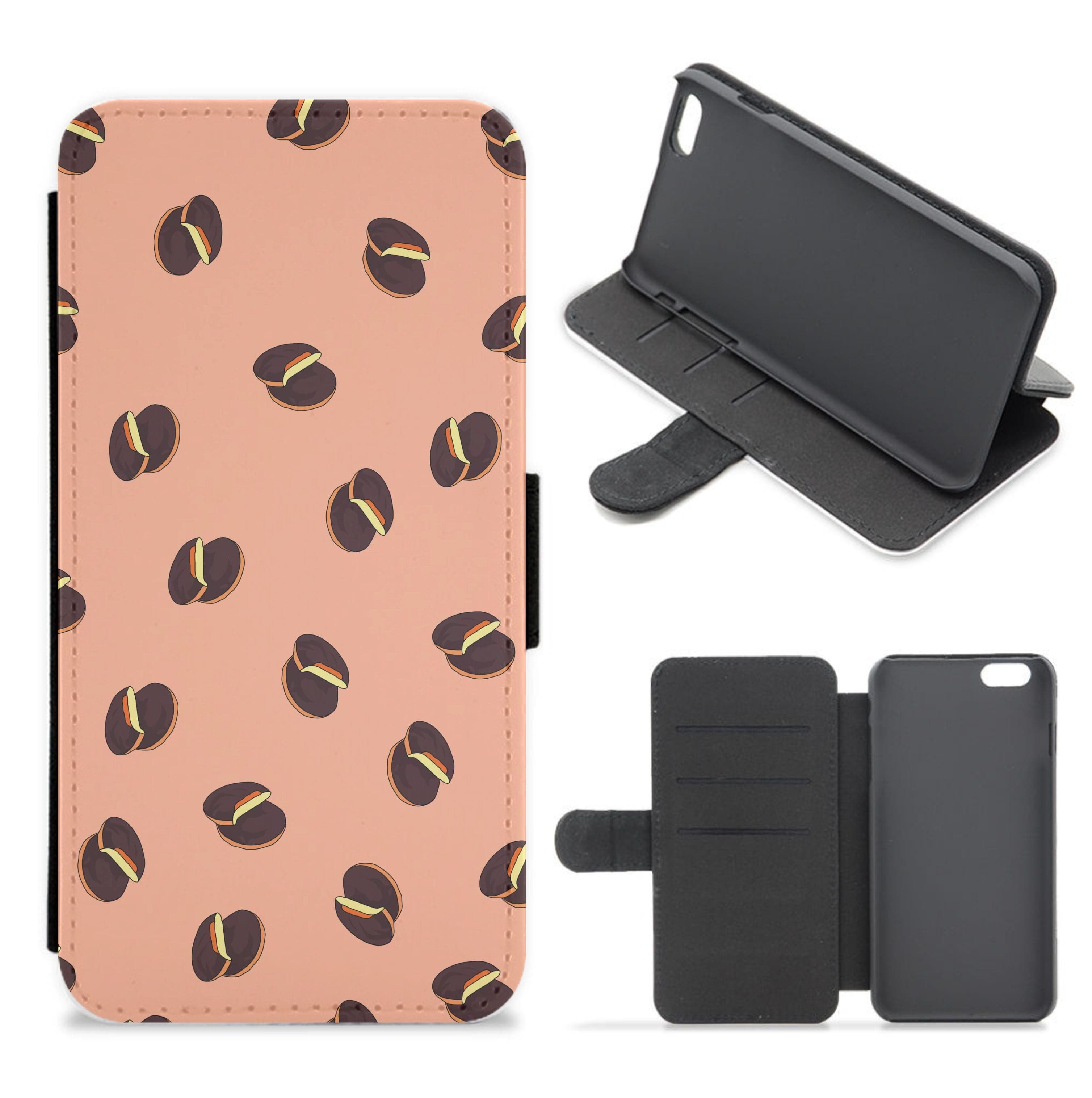 Jaffa Cakes - Biscuits Patterns Flip / Wallet Phone Case