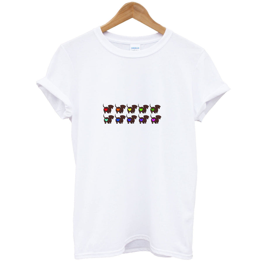 Love hearts - Dachshunds T-Shirt