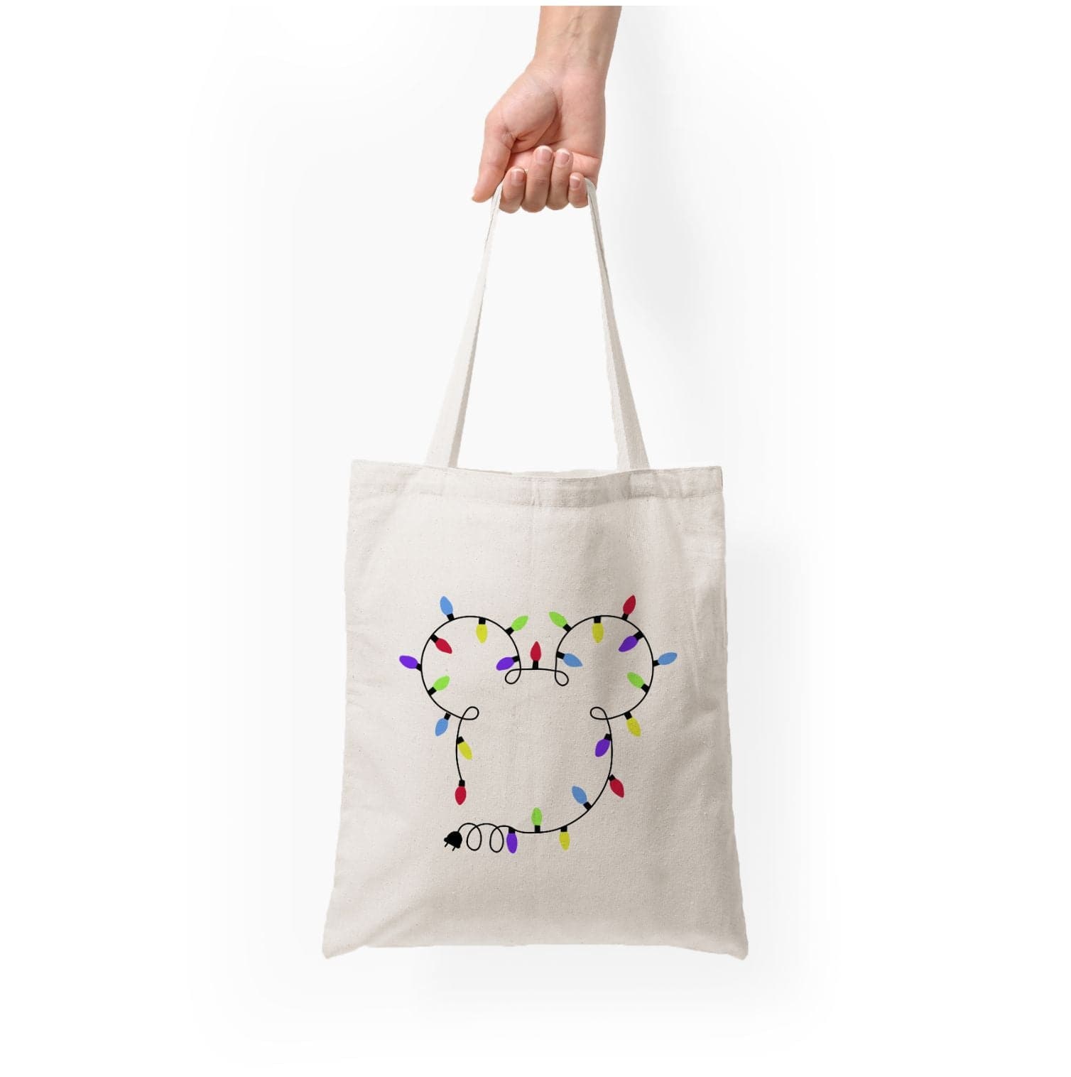 Mouse Christmas Lights Christmas Tote Bag