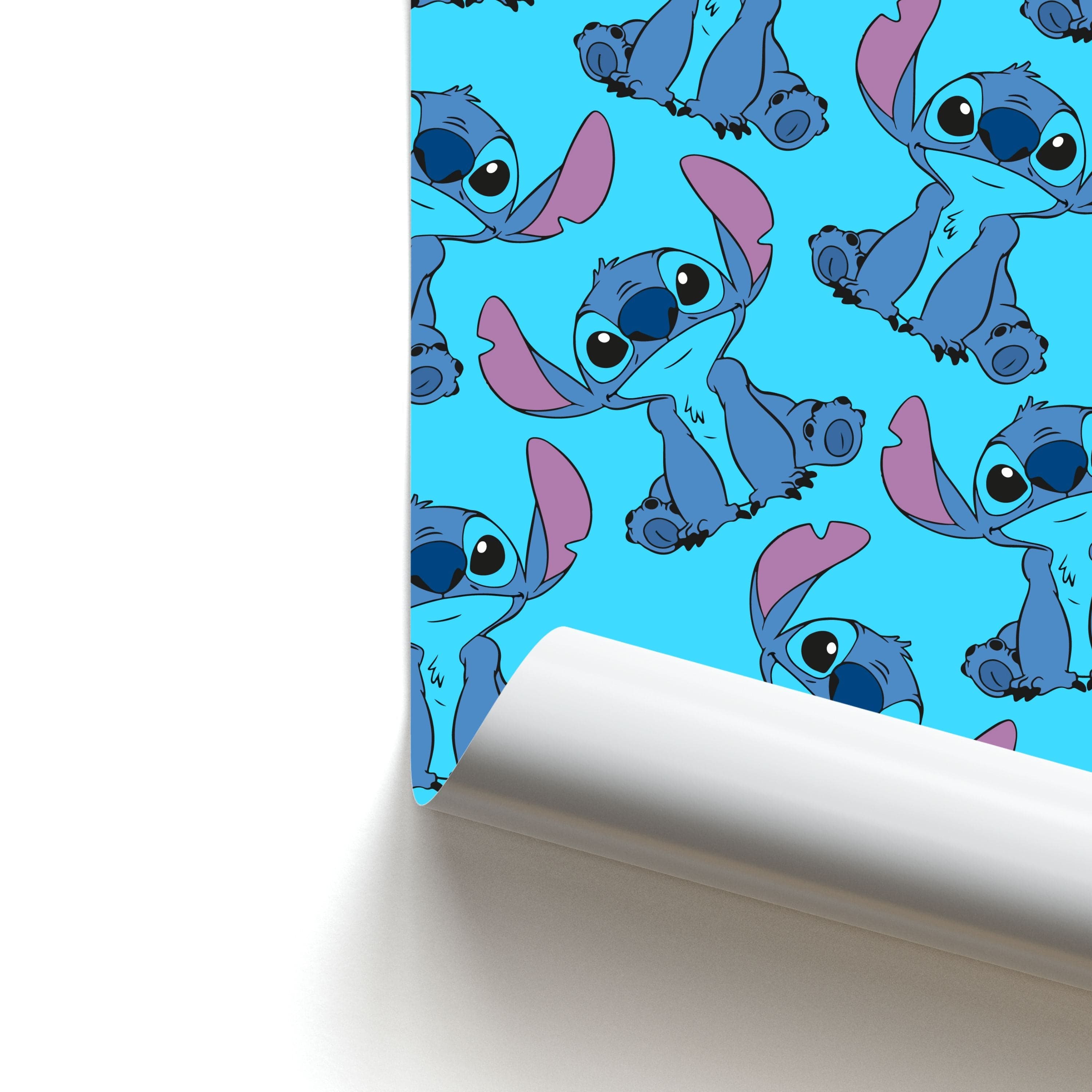 Cute Alien Blue Pattern Poster