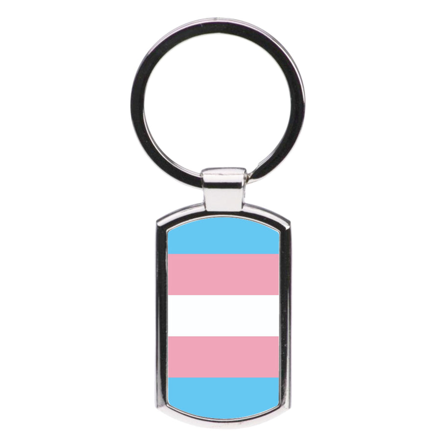 Trans Flag - Pride Luxury Keyring