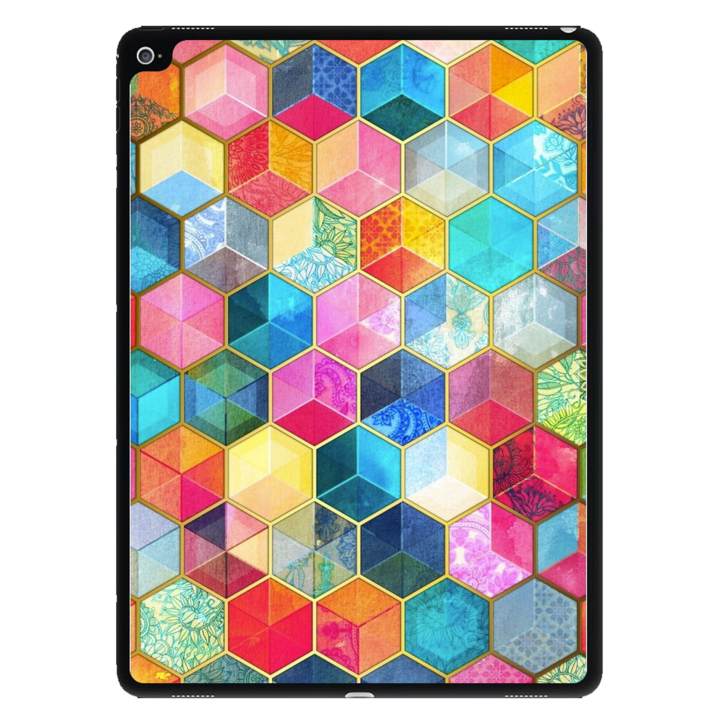 Colourful Honeycomb Pattern iPad Case