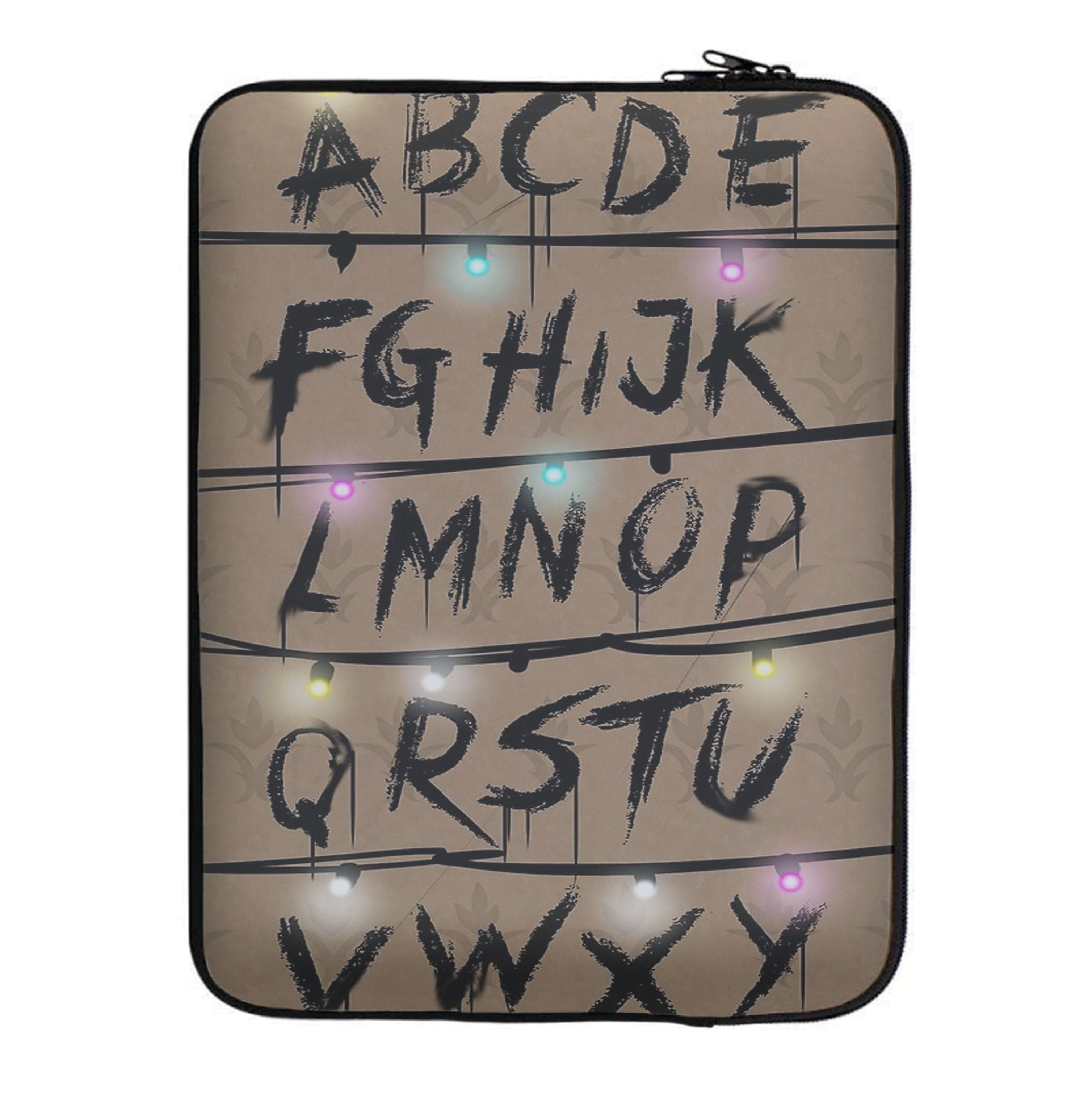 Stranger Alphabet Wall Laptop Sleeve