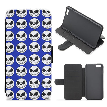 Skellington Pattern - TNBC Flip / Wallet Phone Case