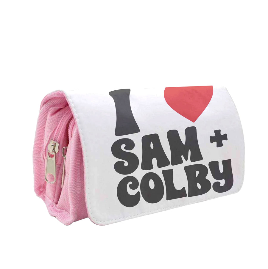 I Love Sam And Colby Pencil Case