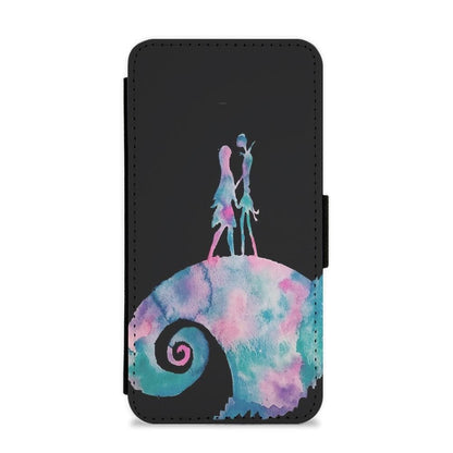 Watercolour Nightmare Before Christmas Flip / Wallet Phone Case - Fun Cases