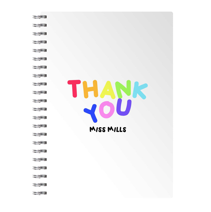 Thank You - Personalised Teachers Gift Notebook