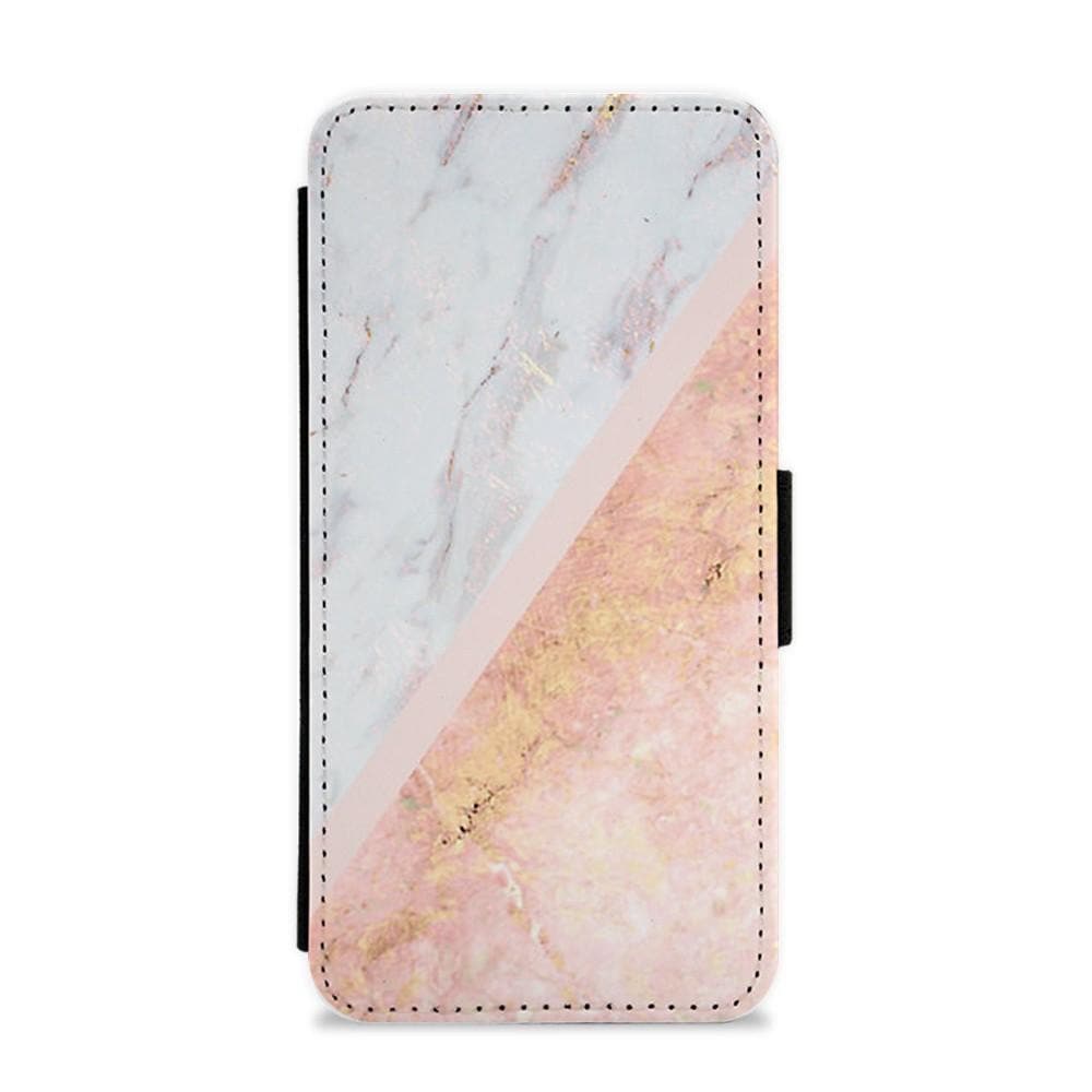 Marble and Rose Gold Flip / Wallet Phone Case - Fun Cases